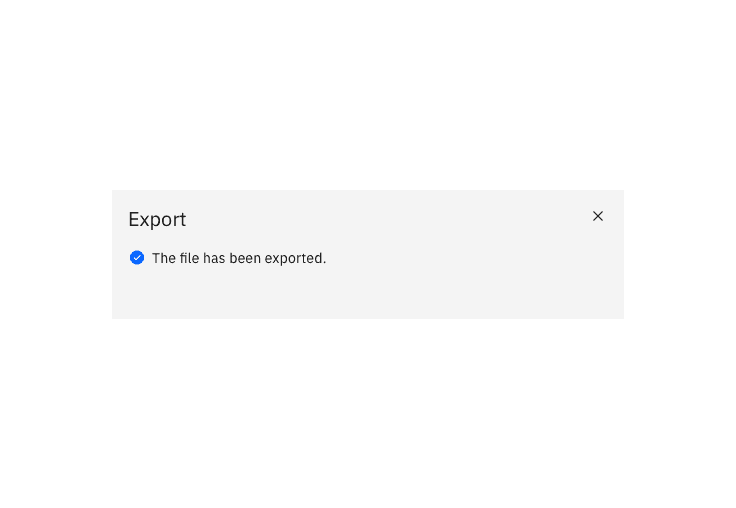 Example of a passive success modal Example of a passive success modal