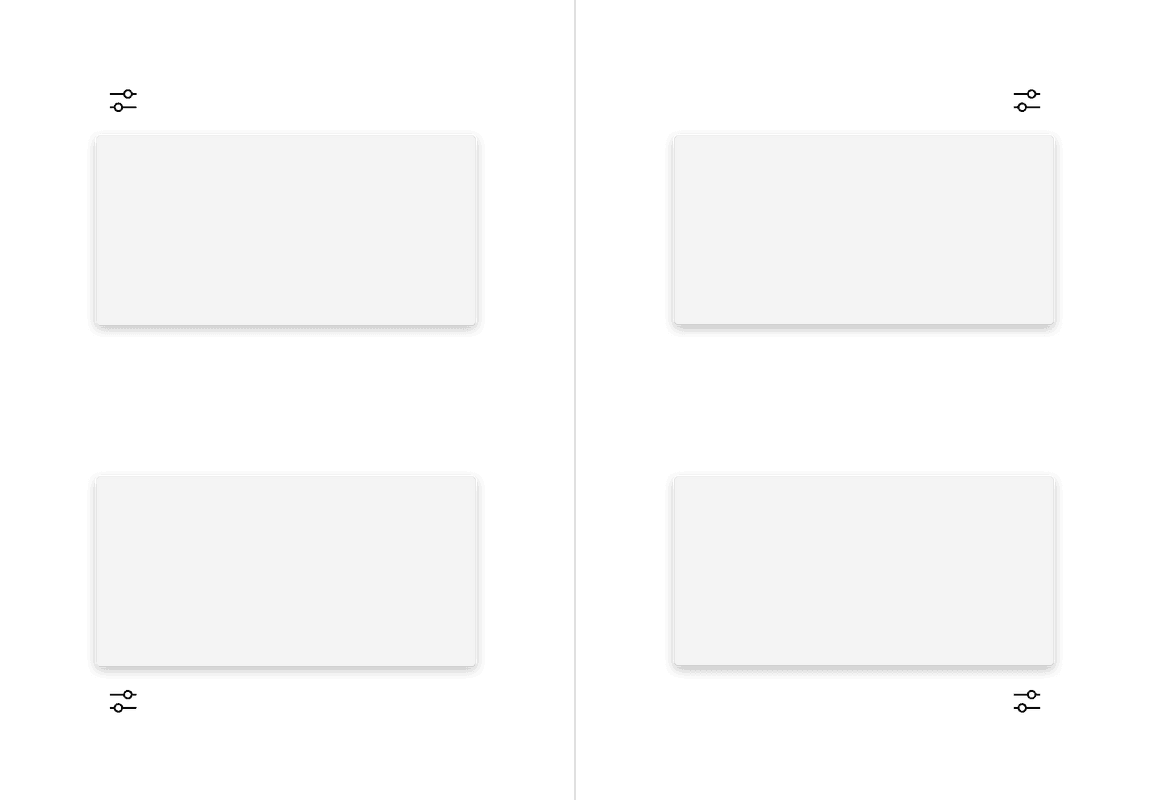 No tip popover top and bottom directions with left and right alignments. No tip popover top and bottom directions with left and right alignments.